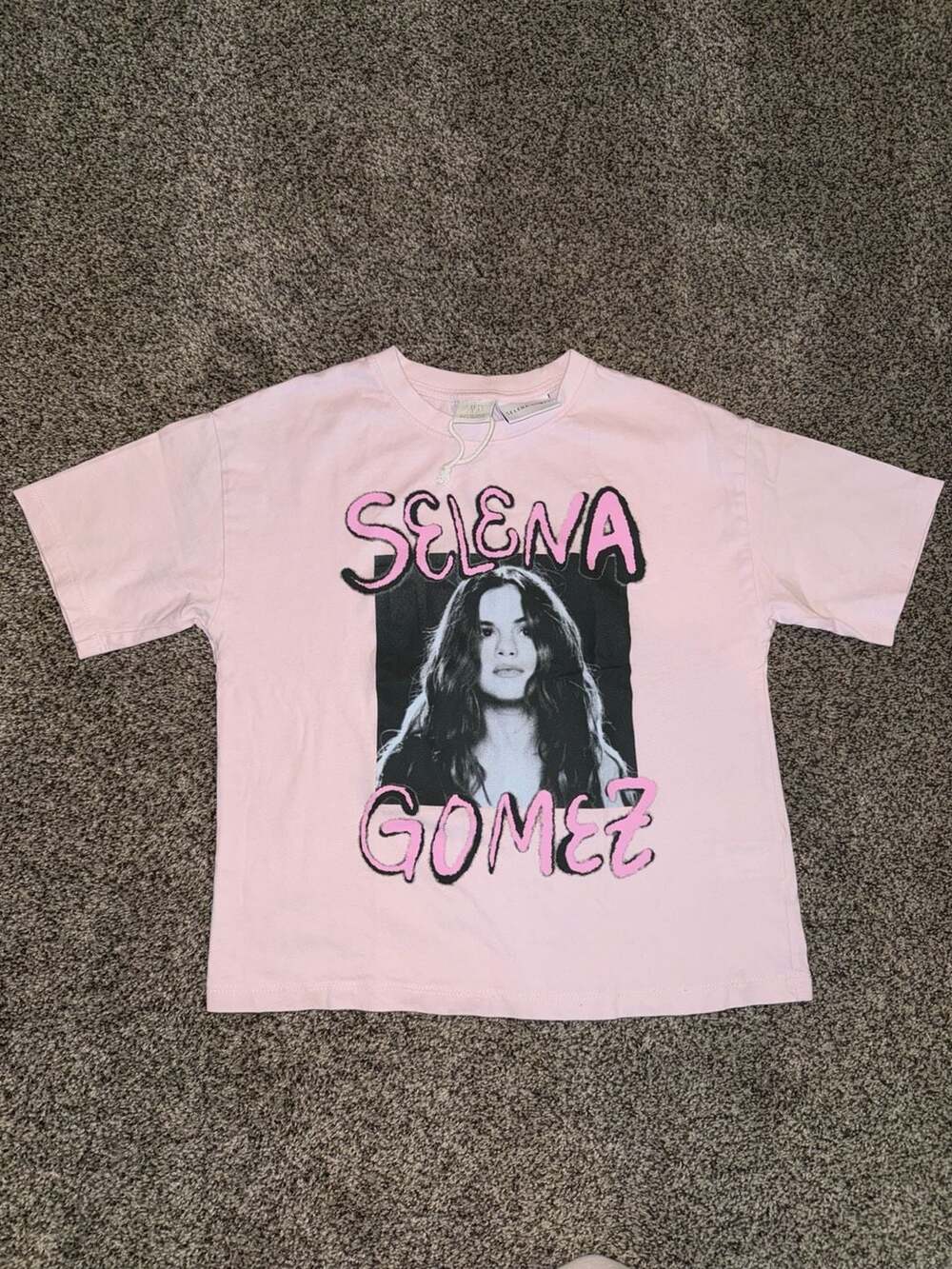 Zara Selena Gomez T-Shirt Size 9-10 Years Pink Graphic